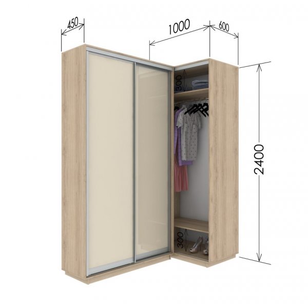 Приставной шкаф-купе Гарант 1100*450*2200