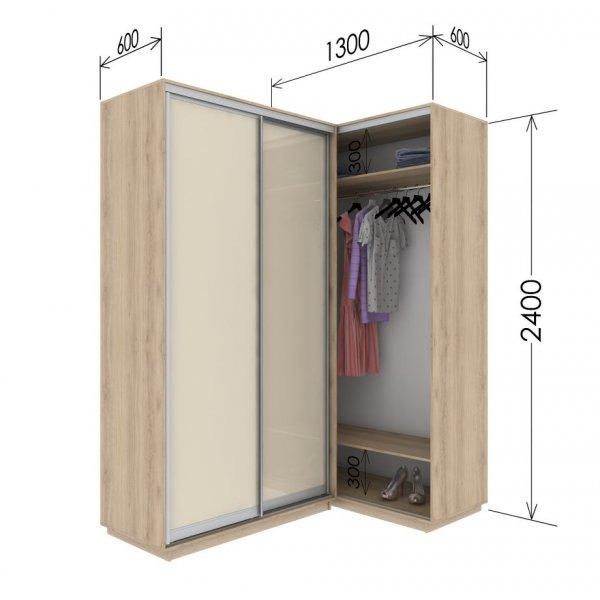Приставной шкаф-купе Гарант 1300*600*2400